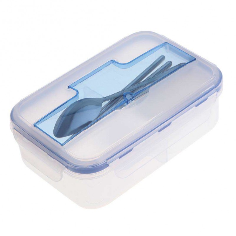 Outdoor Portable Microwave Lunch Box with Soup Bowl Chopsticks Spoon Food