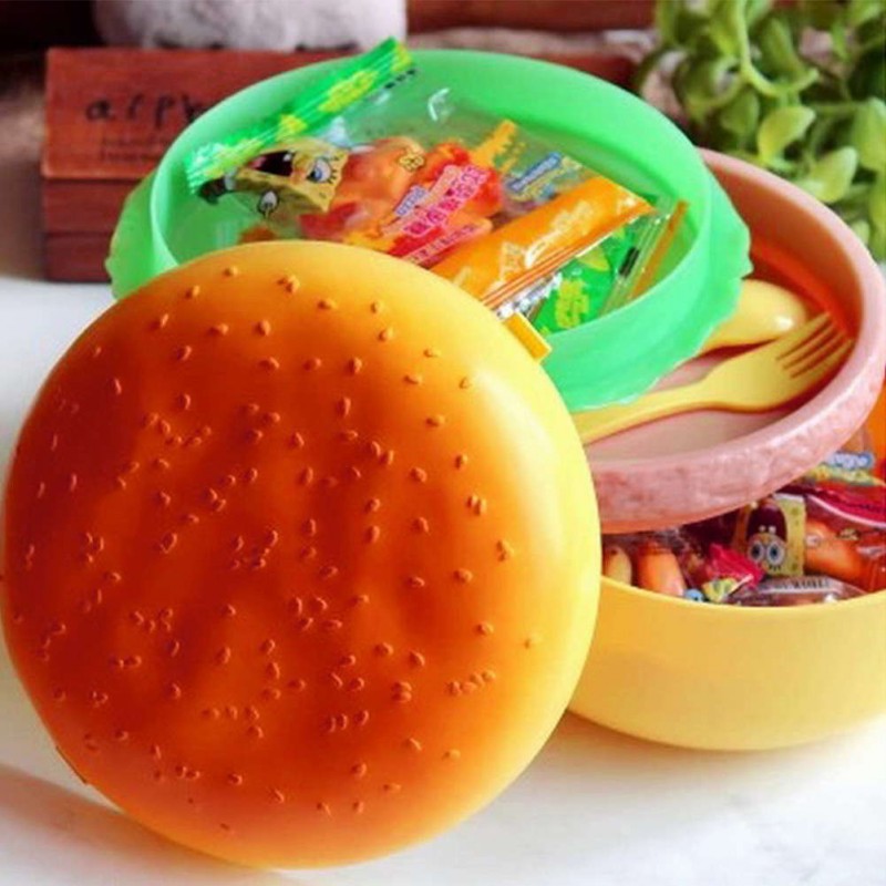 Burger Boxes Double Plastic Insulation Box Lunch Box Lunch Box