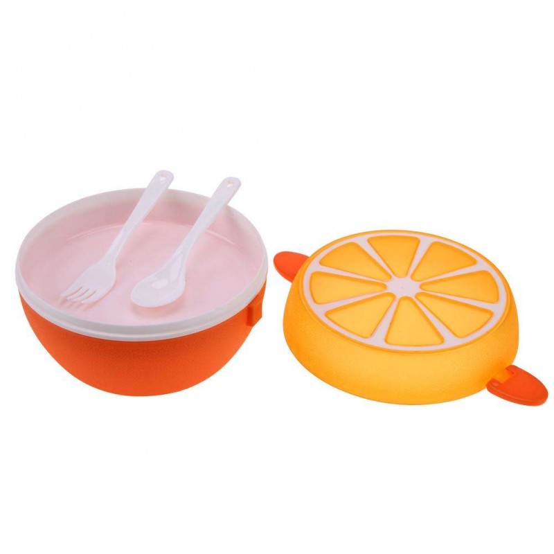 Cutlery Plastic Lunch Box Bento Storage Kids Bowl Food Container Plate Sn