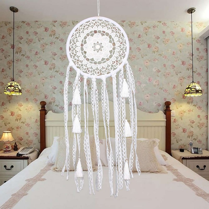 Plum Blossom Dream Catcher Feather Bead Hanging Decor Ornament