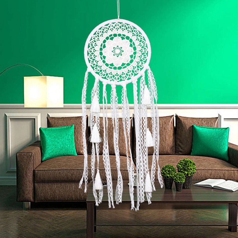 Plum Blossom Dream Catcher Feather Bead Hanging Decor Ornament