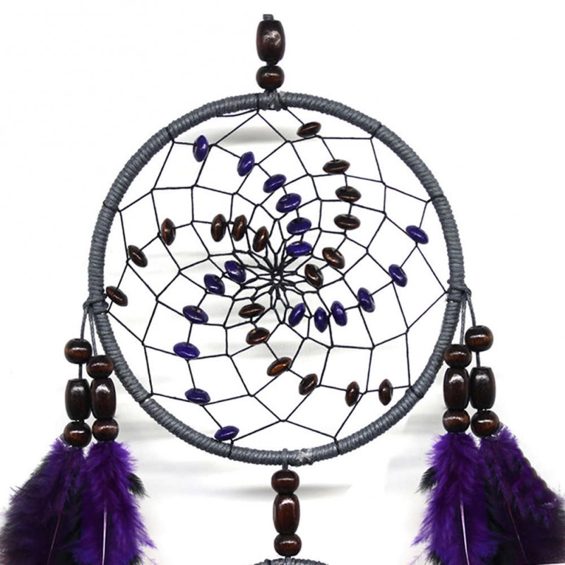 Purple Feather Dream Catcher Feathers Wall Hanging Home Car Decor Ornament