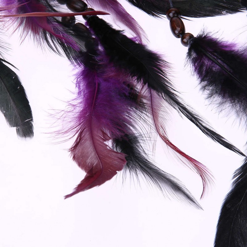 Purple Feather Dream Catcher Feathers Wall Hanging Home Car Decor Ornament