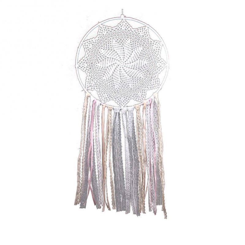 Lace Tassels Dream Catcher Single Ring Wall Hanging Home Car Decor Craft