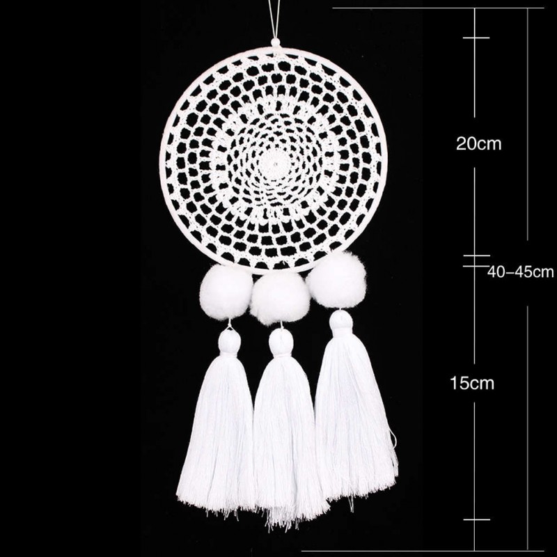 Fringed Lace Flower Dream Catcher Home Car Wall Hanging Decoration Craft