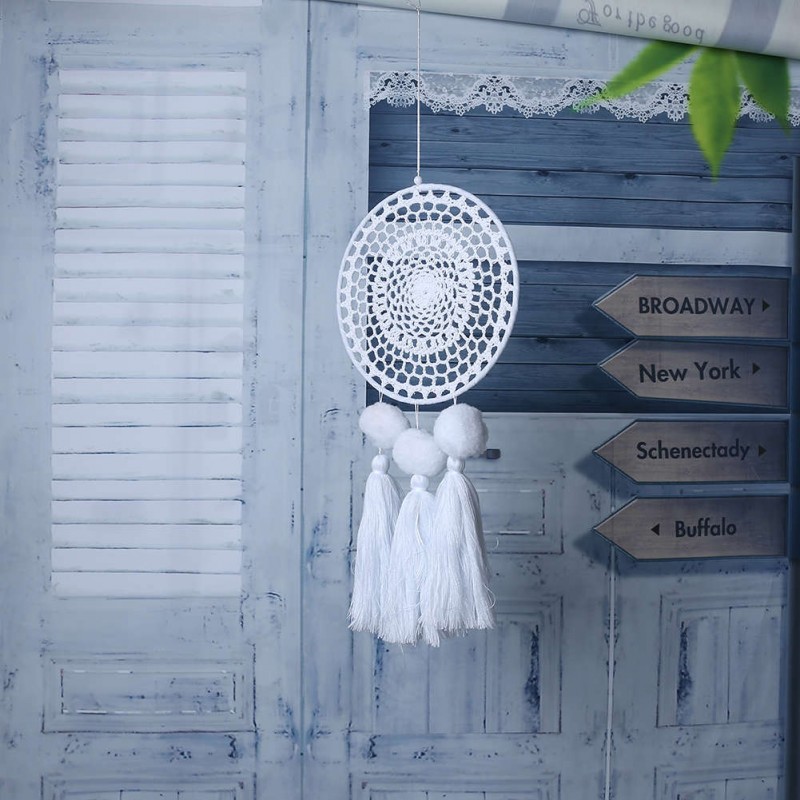 Fringed Lace Flower Dream Catcher Home Car Wall Hanging Decoration Craft