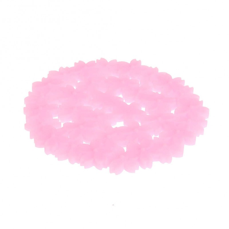 Silicone Hollow Cherry Blossom Antiskid Cup Mat Insulation Mat(Pink)