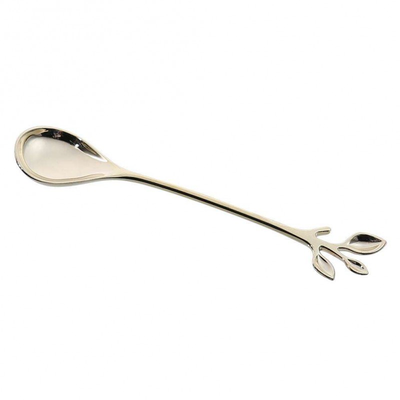 Leaf Shape Gold Silver Coffee Spoon Fork Kitchen Dining Room Bar Cutlery