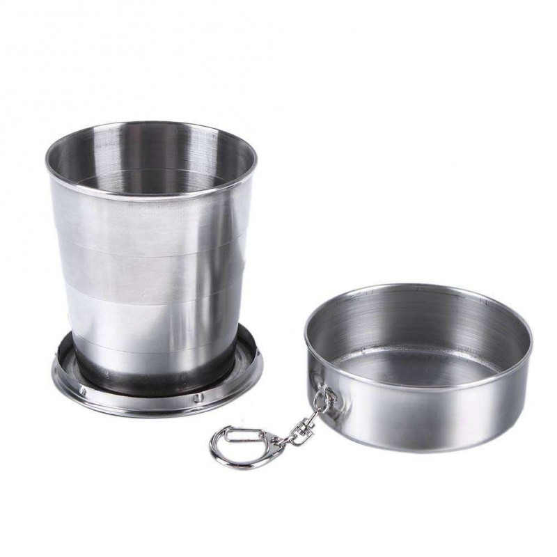 Big Travel Portable Retractable Metal Wine Folding Cup