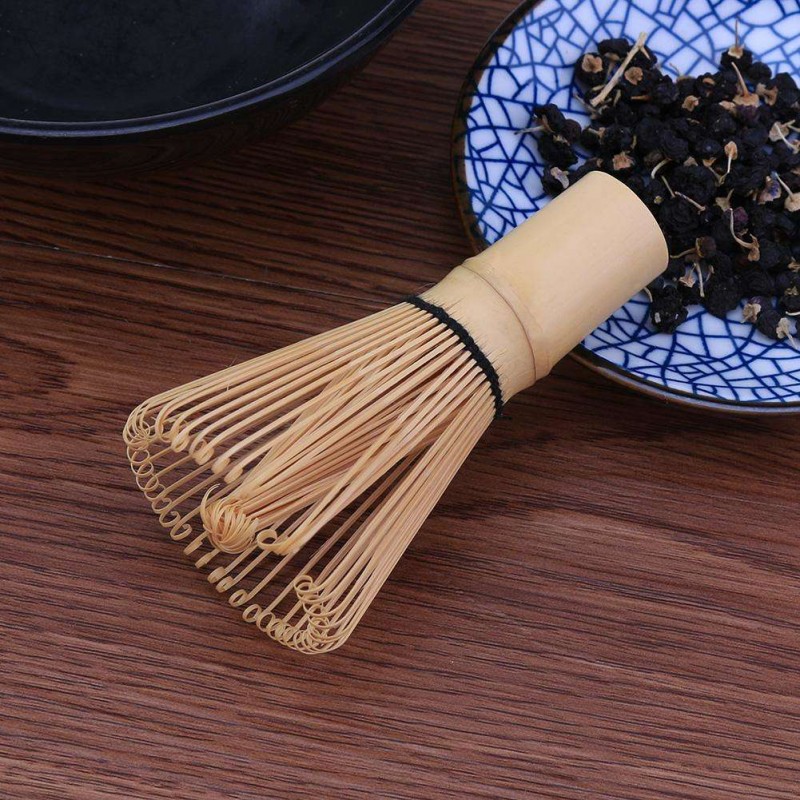 Pro Handicrafted Bamboo Matcha Green Tea Whisk Holder Scoop(48 Edges)