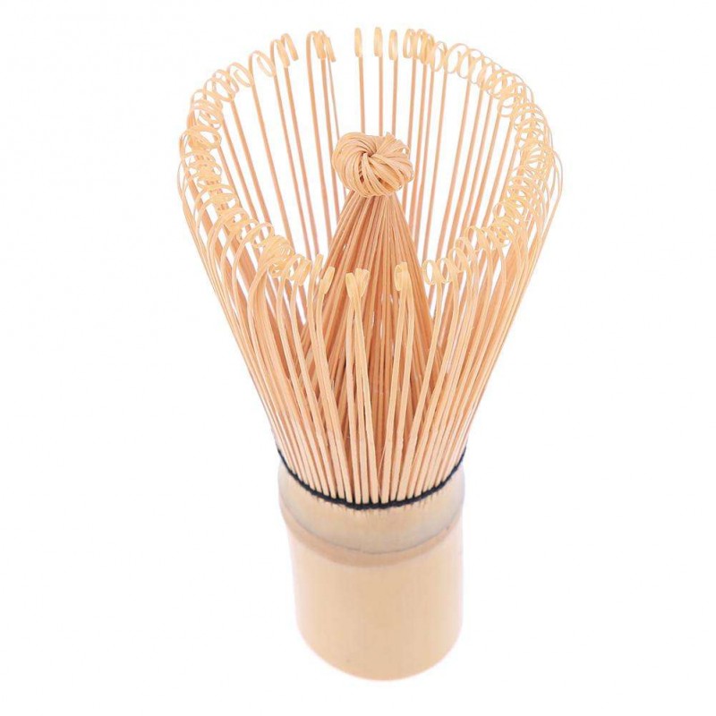 Pro Handicrafted Bamboo Matcha Green Tea Whisk Holder Scoop(48 Edges)