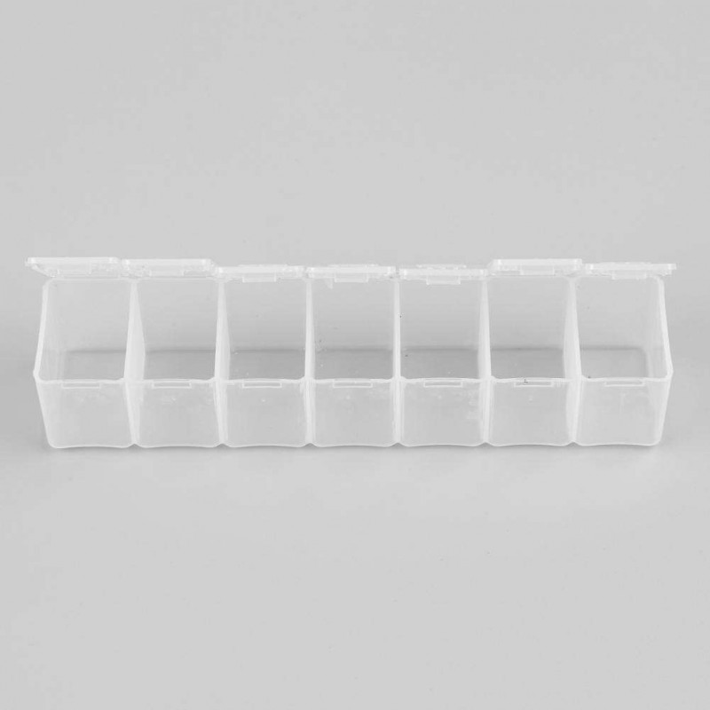 Portable 7 Day Weekly Clear Tablet Pill Box Medicine Holder Splitters