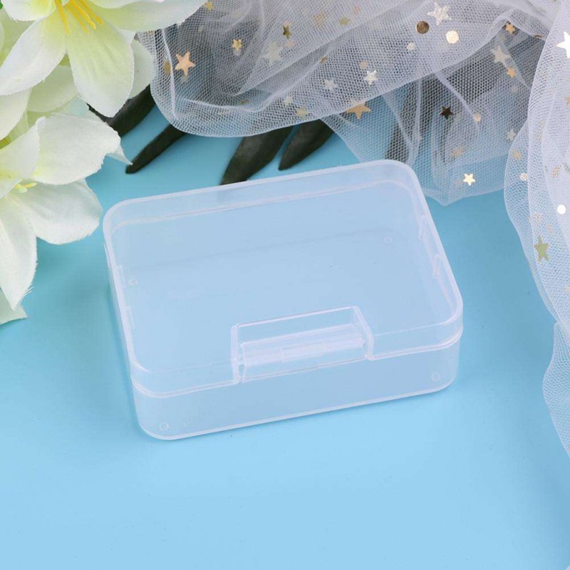 Transparent Plastic Rectangular Storage Box Collection Container Cases