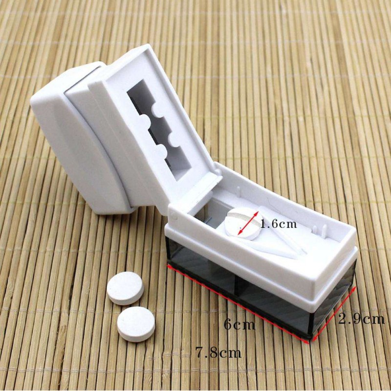 Pill Cutter Medicine Crusher Grinder Tablet Pressing Cutter Storage Box