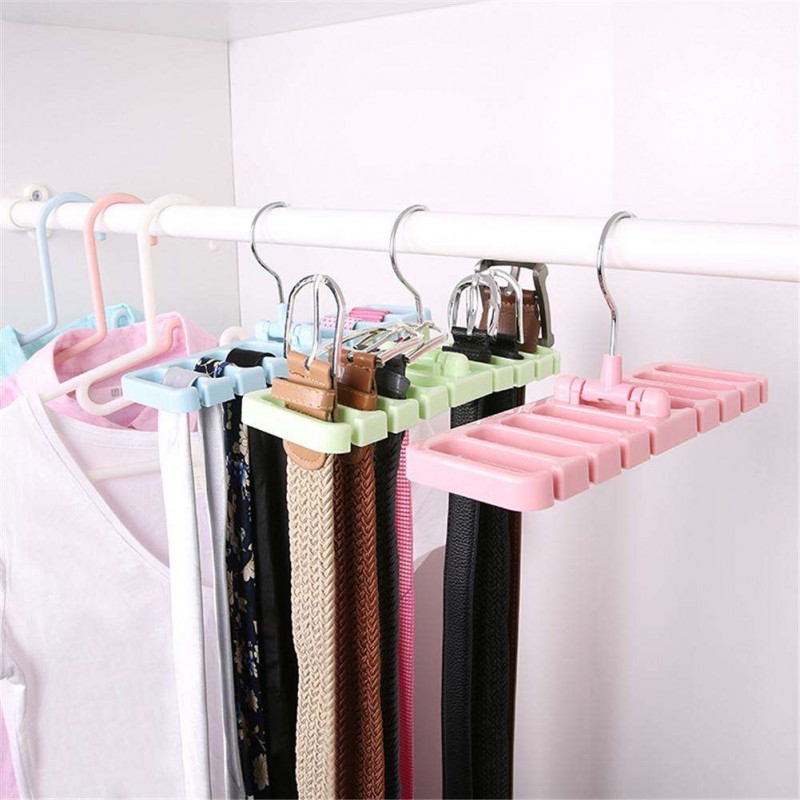 Tie Belt Rotating Hook Organizer Rack Space Saver Bra Scarf Hanger