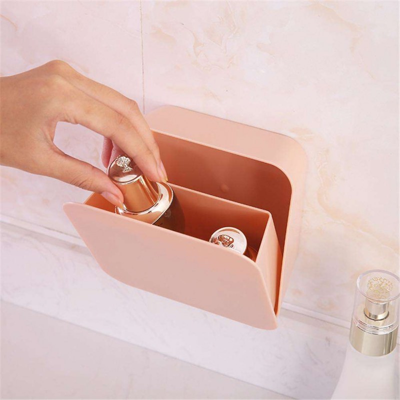 Waterproof Wall Sticker Storage Box Sundries Hang Organizer Holder