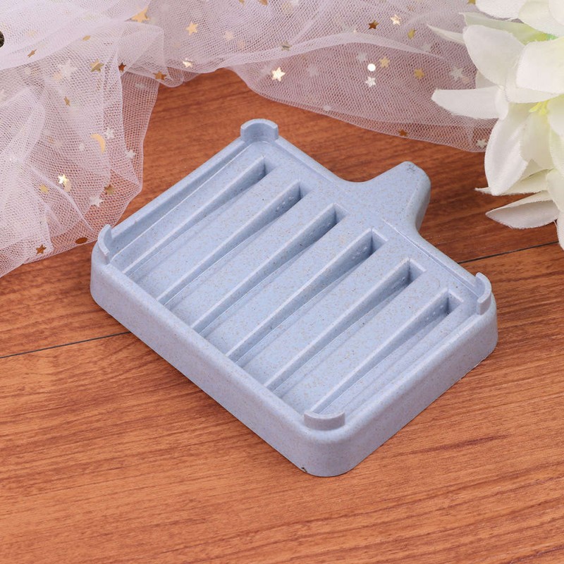 Wheat Straw Drain Soap Box Soap Dishes Storage Holder Soapbox Tray