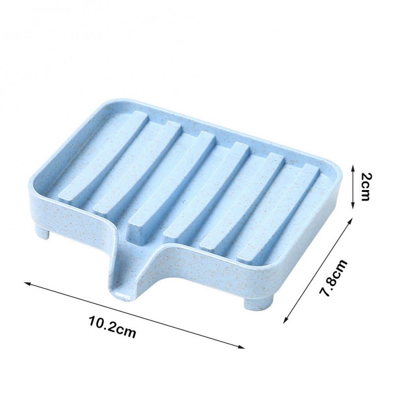 Wheat Straw Drain Soap Box Soap Dishes Storage Holder Soapbox Tray