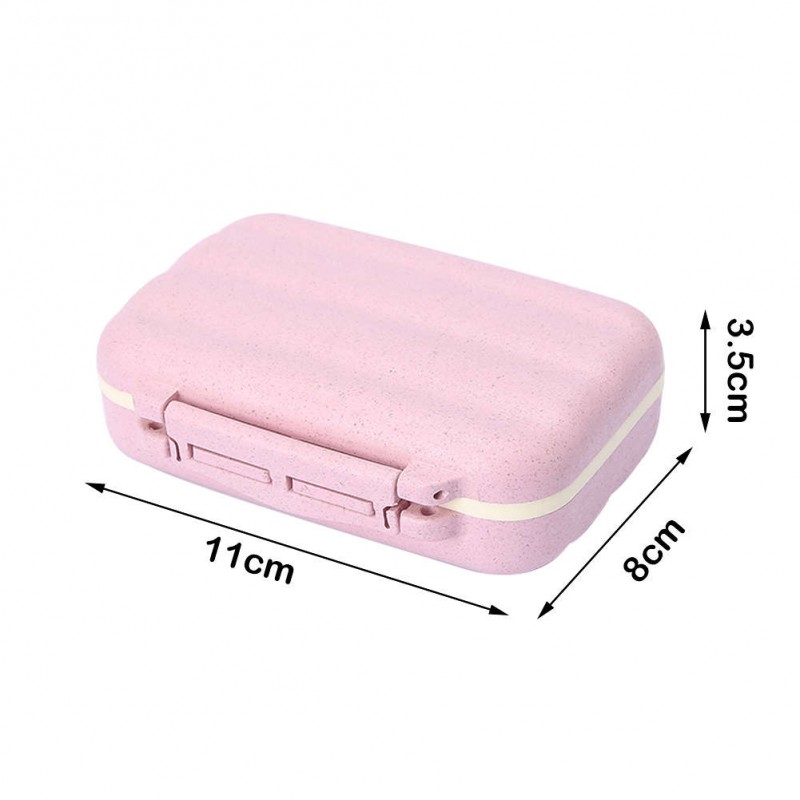 Portable Mini 8grids Pill Case Container Tablet Medicine Organizer