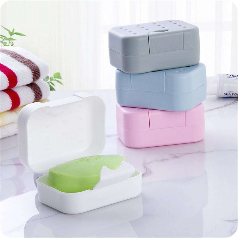 Travel Portable Soapbox Shower Dish Case Waterproof Buckle Soap Rack