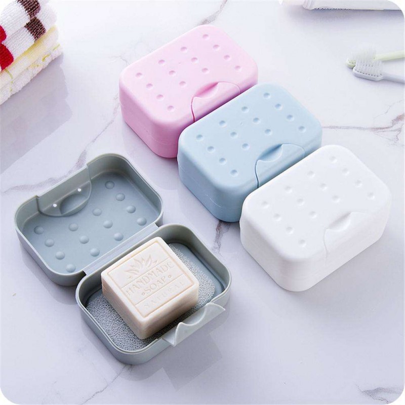 Travel Portable Soapbox Shower Dish Case Waterproof Buckle Soap Rack